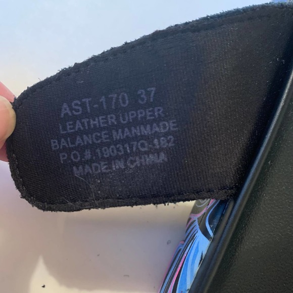 Alegria Astara I Got You Babe Black Purple Thong Platform Sandal Flip Flop 37 7 - Picture 9 of 10